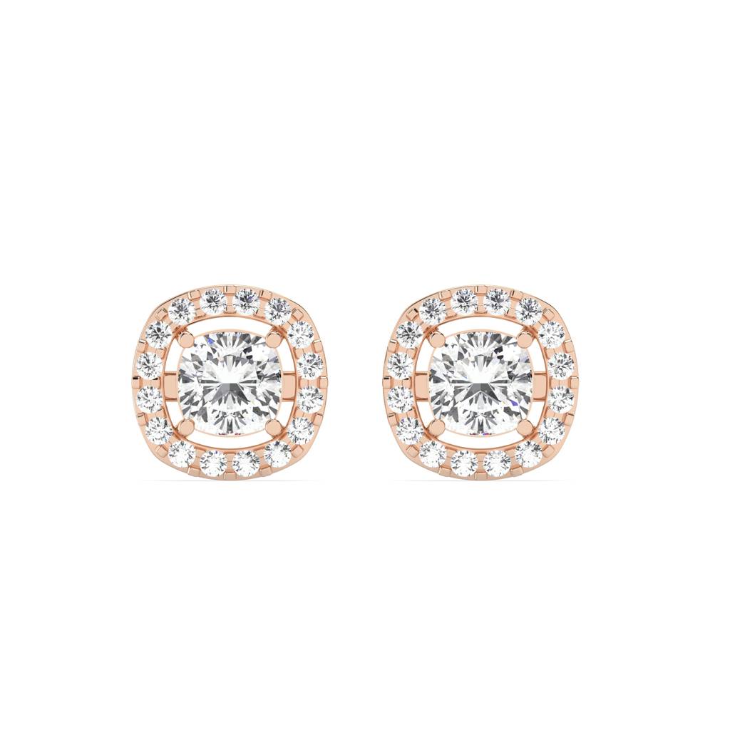 0.1 Ct Cushion Stud Earring : SFJ0524ER-023
