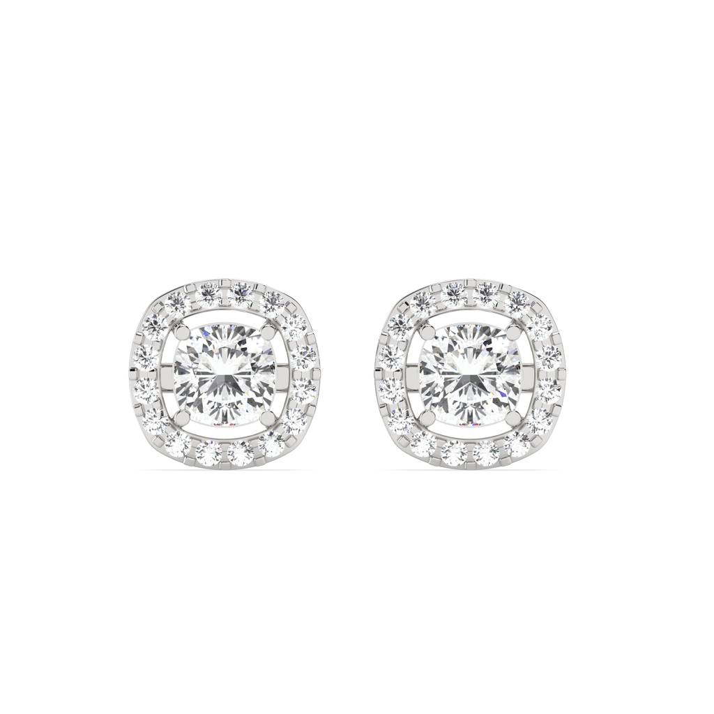 0.1 Ct Cushion Stud Earring : SFJ0524ER-023