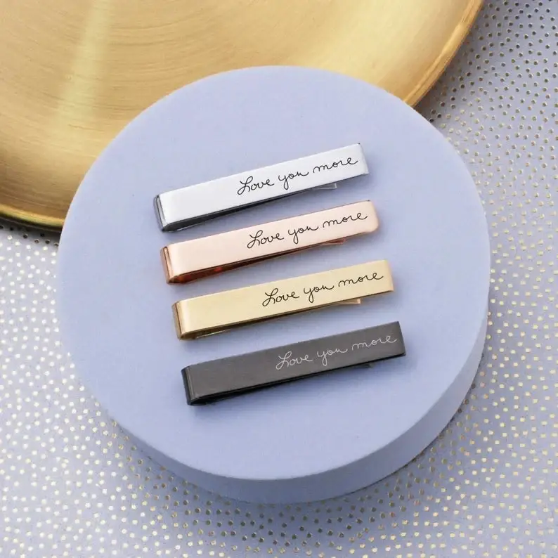 Silver Custom Handwriting Signature Tie Clip : SG009