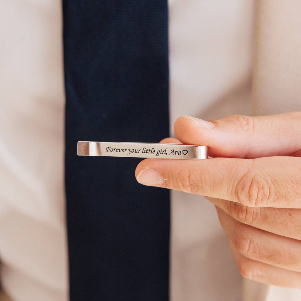Silver Custom Handwriting Signature Tie Clip : SG009