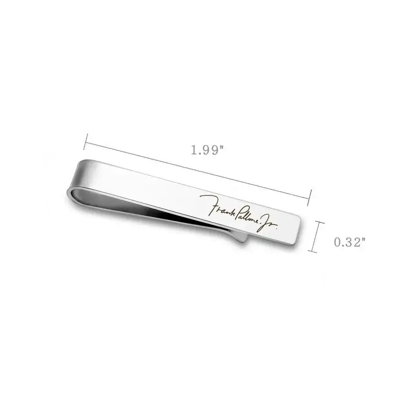 Silver Custom Handwriting Signature Tie Clip : SG009