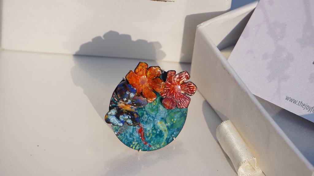 Garden Pond Enamel Ring : TJE50001R