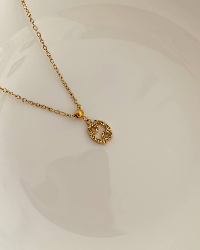 18K Gold Plated Zodiac Sign Necklace : N86F