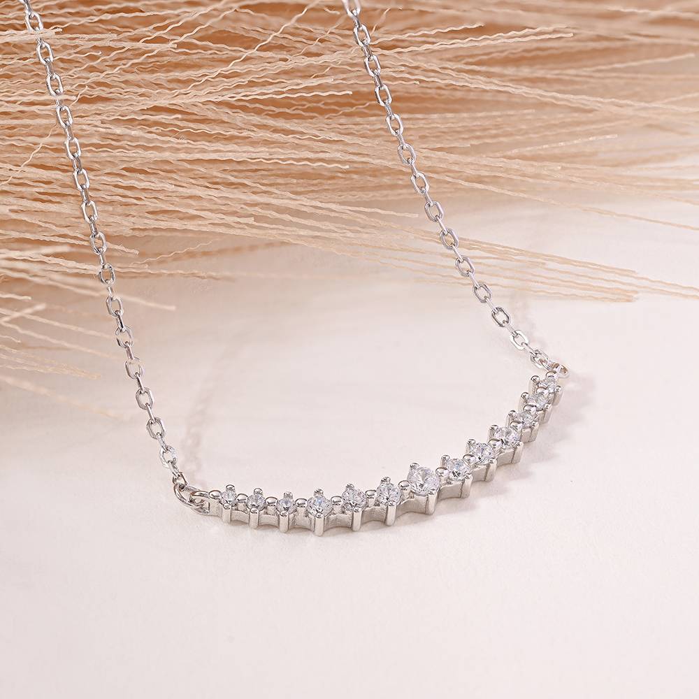 Curved Stone Bar Necklace : DFNC1120