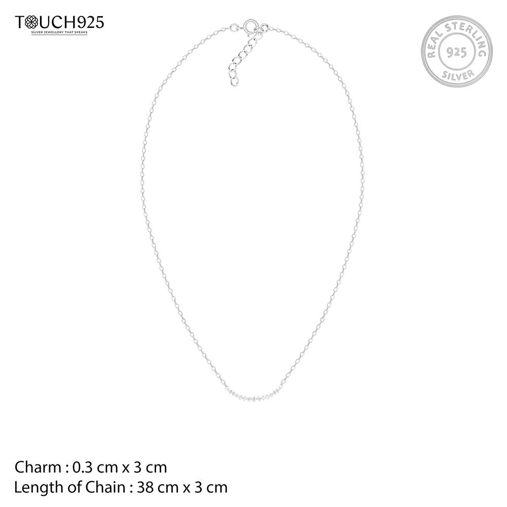 Curved Stone Bar Necklace : DFNC1120