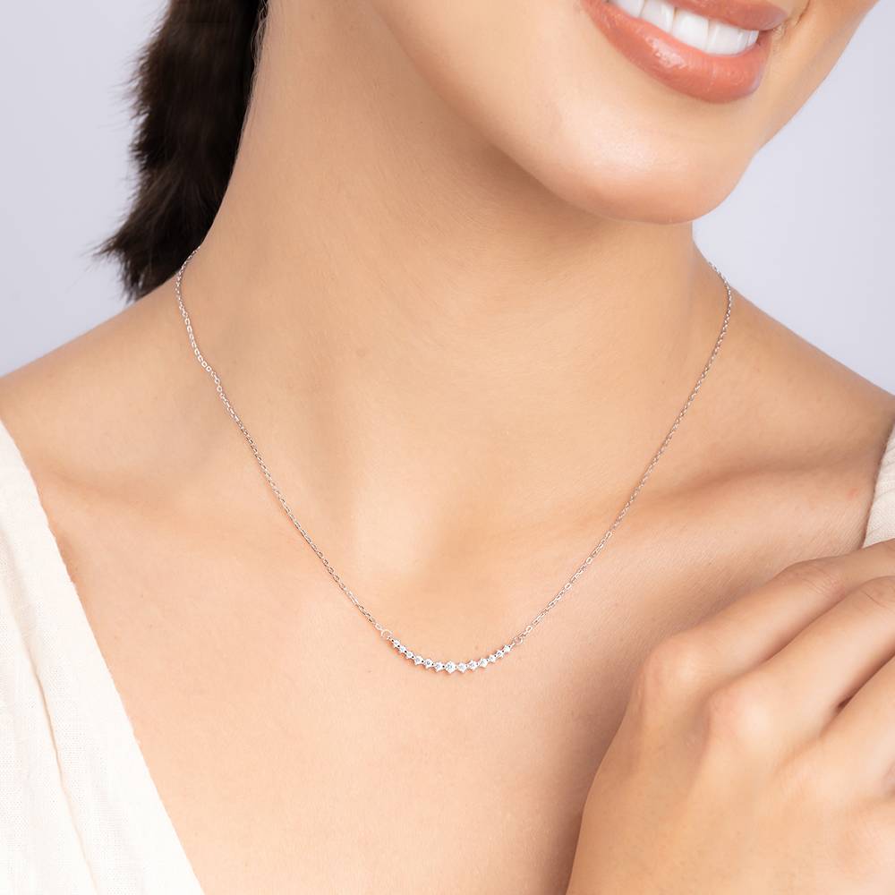 Curved Stone Bar Necklace : DFNC1120