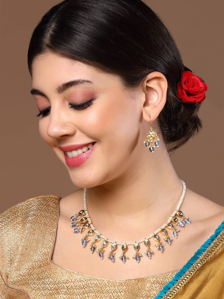 Neela Sangam Drop Earring : DGED24044