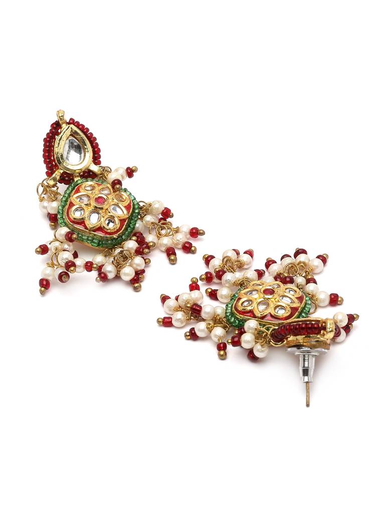 Lal Soorat Drop Earring : DGED24046