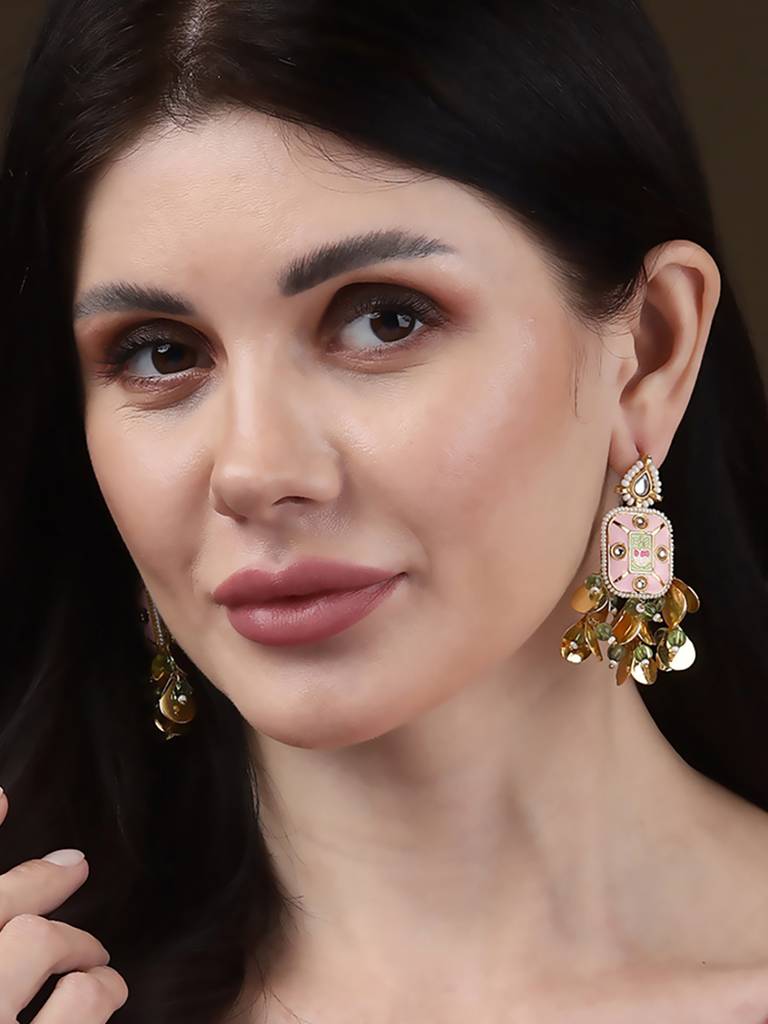 Gulaabi Drop Earring : DGED24088