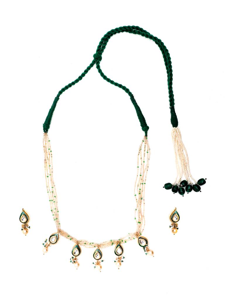 Chandan Necklace With Earring Jewellery Set : DGNHE24016