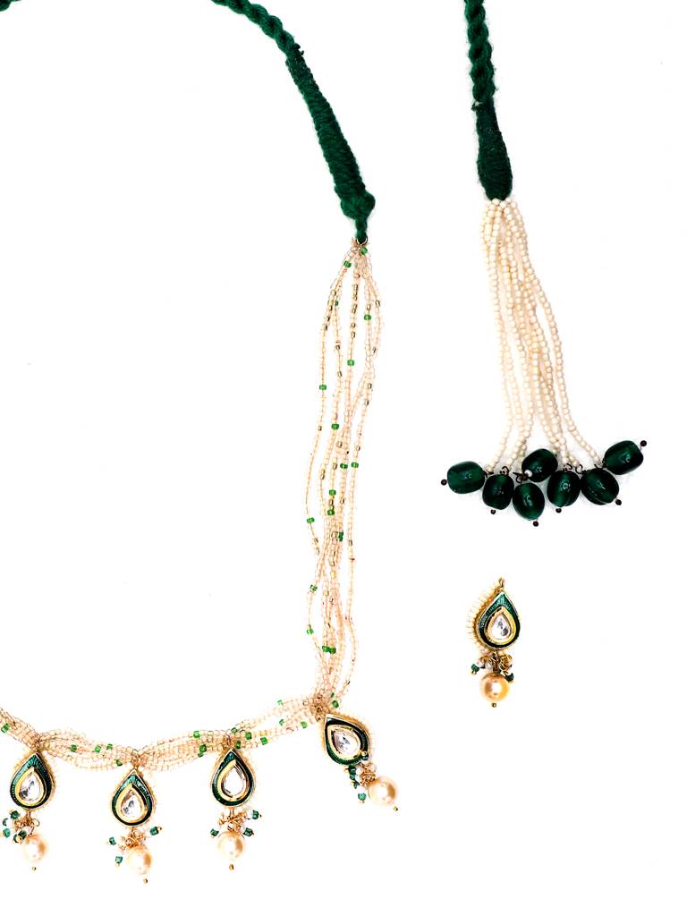Chandan Necklace With Earring Jewellery Set : DGNHE24016