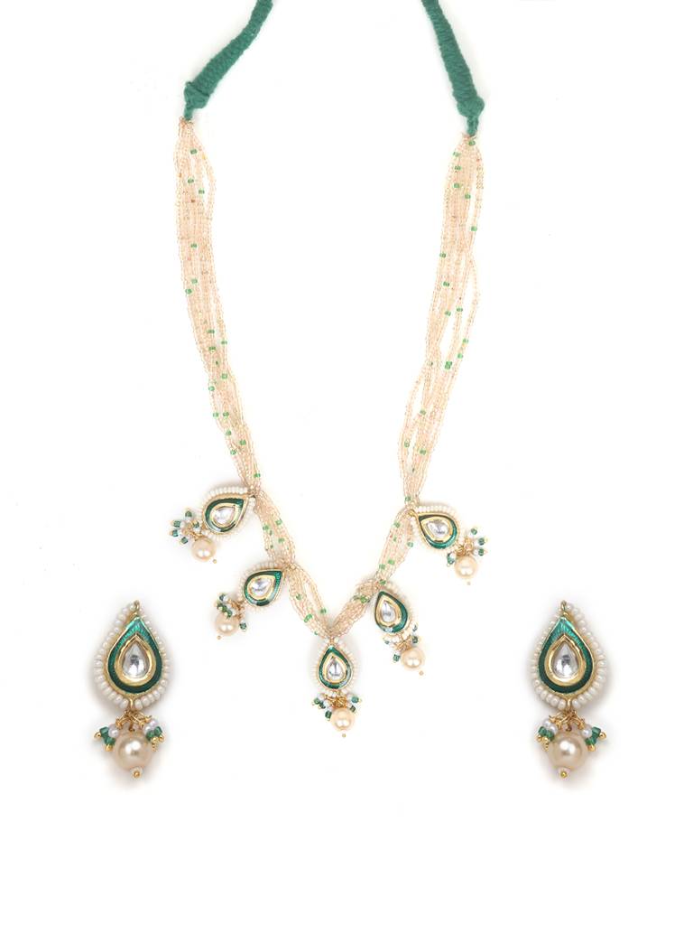 Chandan Necklace With Earring Jewellery Set : DGNHE24016
