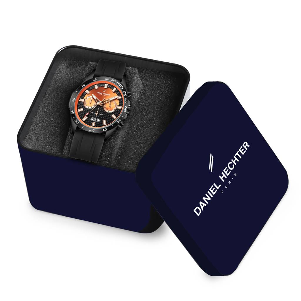 Daniel Hechter Paris Pantheon Collection Pantheon Collection Unique Multifunctional Watch For Men With Textured R : DHM1010-05