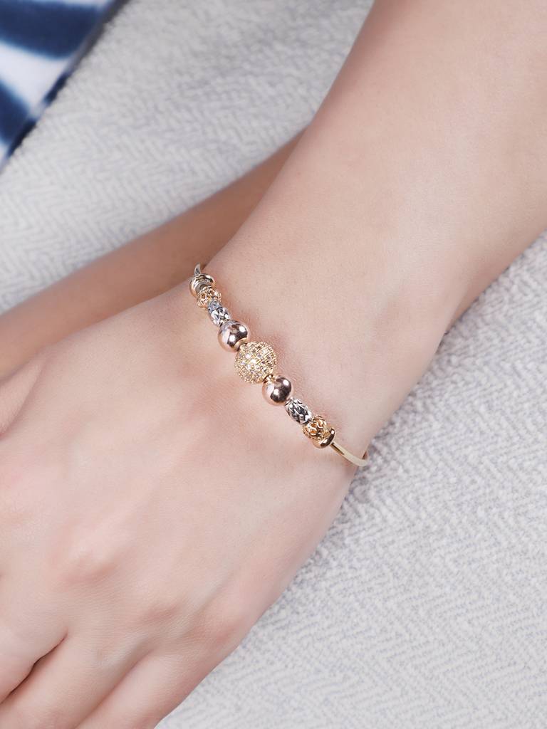 Firoza Tri Tone Disco Ball Hand Cuff : DISCOBALLHANDCUFF1456