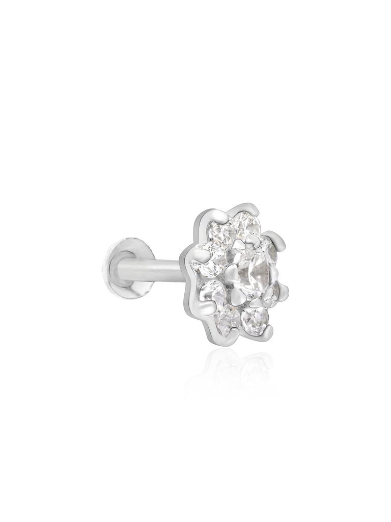 Petal Cluster Silver Nose Pin : DLNP1979