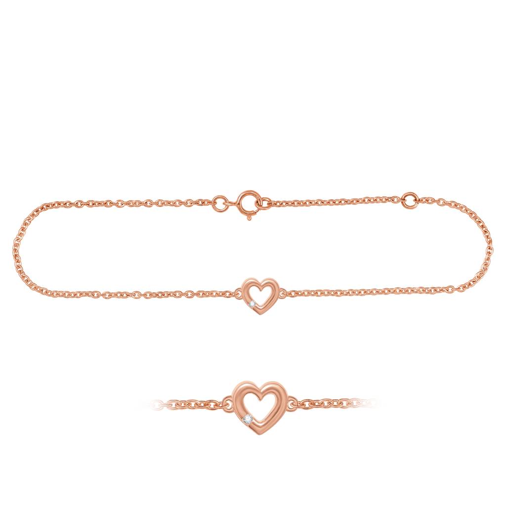 Bold Heart Diamond Bracelet : B214