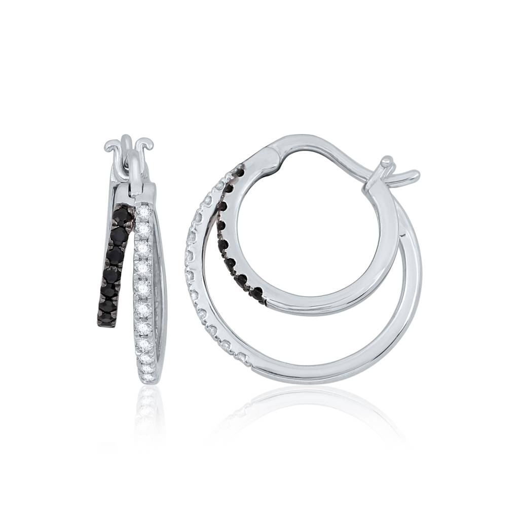 Nightfall Noir Hoop Earrings : E1009BS