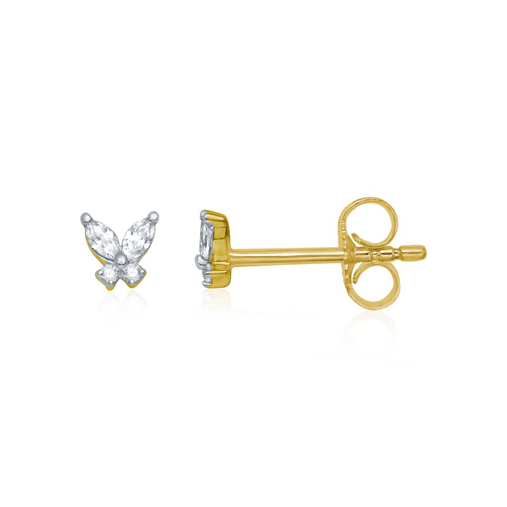 Butterfly Diamond Stud Earrings : E1488