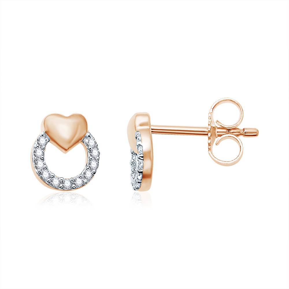 Hear Lock Diamond Earrings : E674