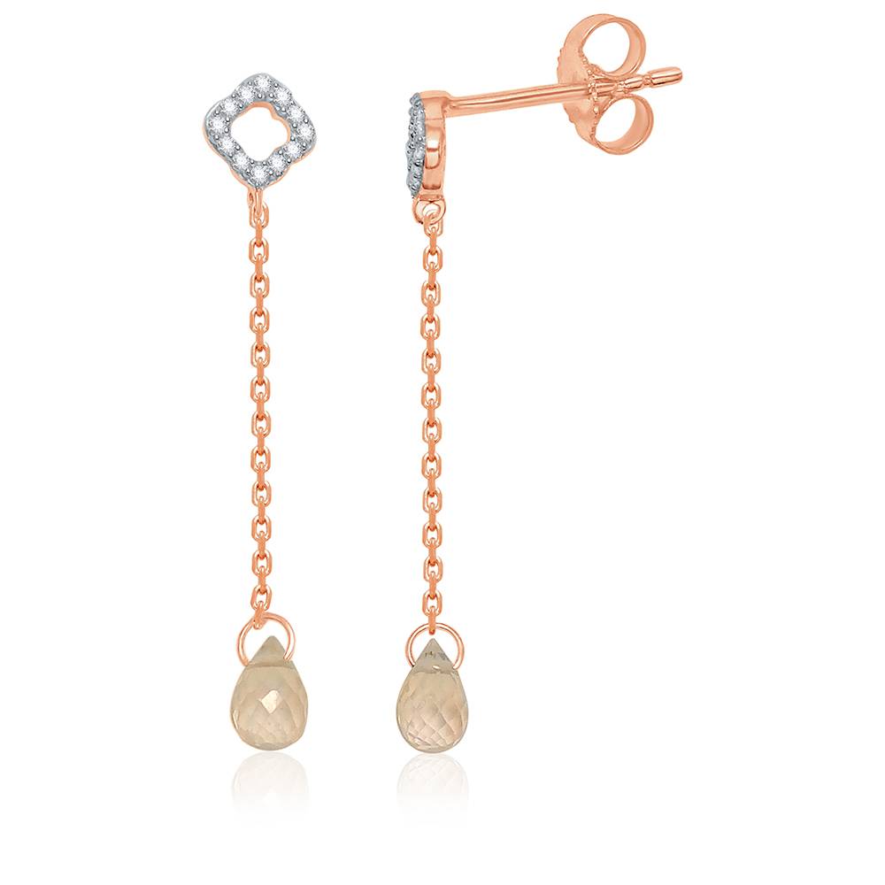 Clover Quartz Danglers : E695RQ