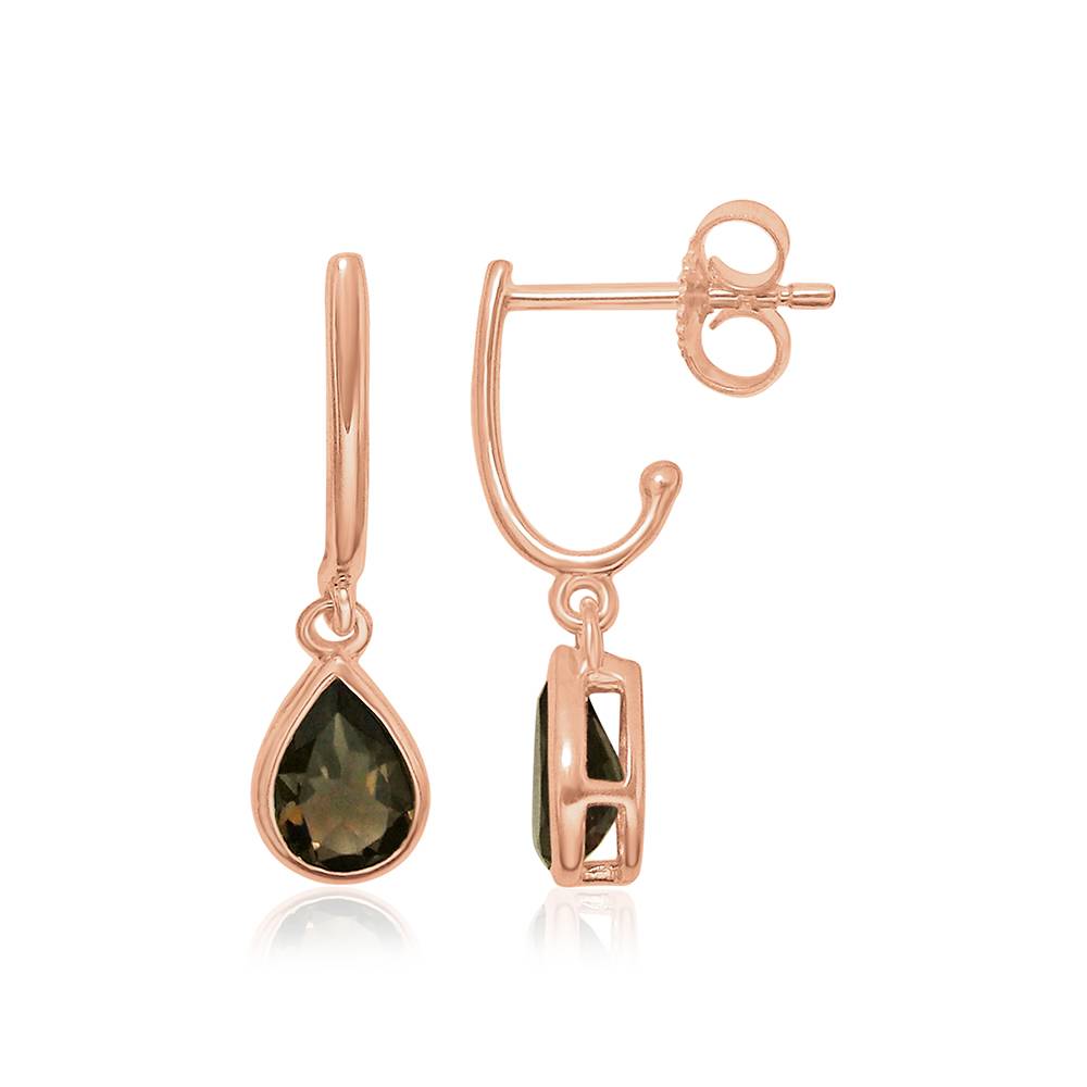Smoky Quartz Drop Stud Earrings : E713SM