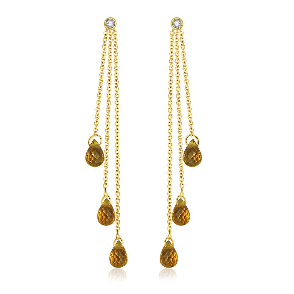 Citrine Droplets Danglers : E762CT