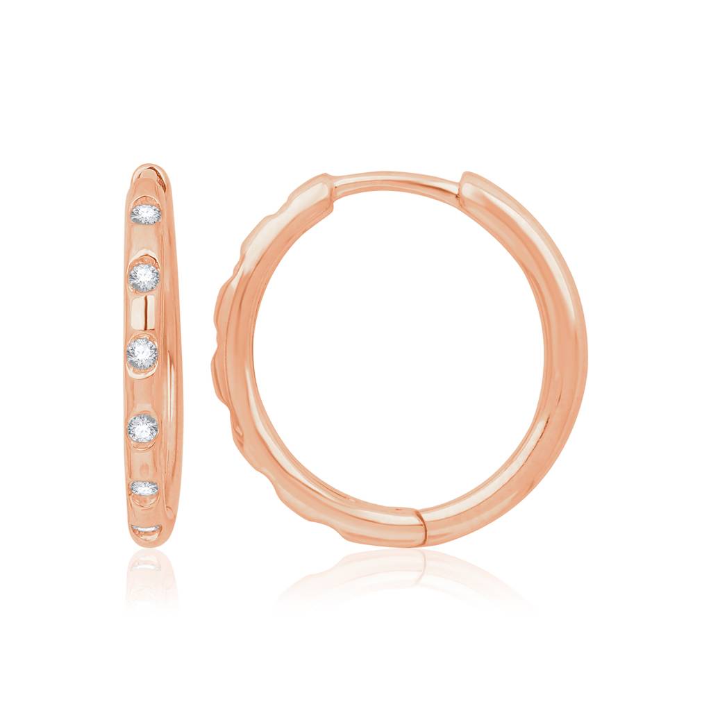 Droplets Of Diamond Hoop Earrings : E926