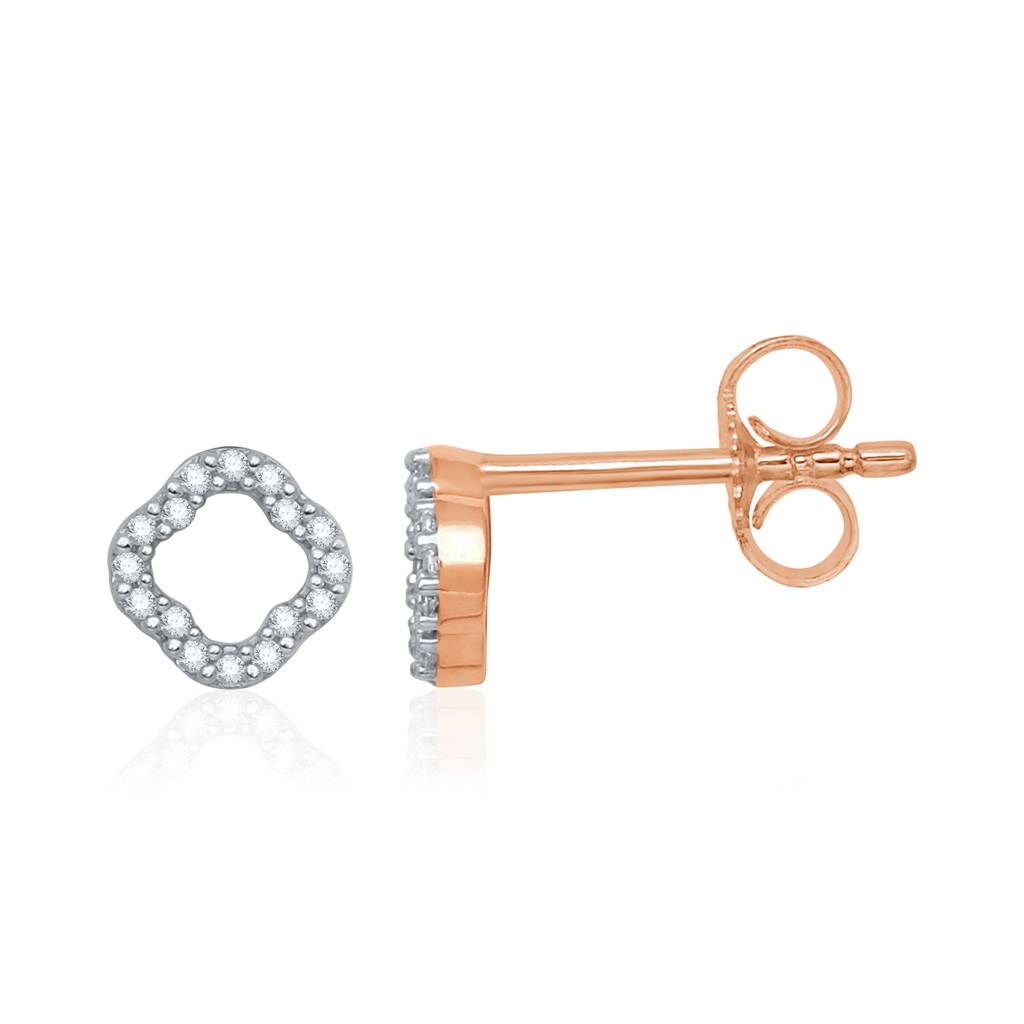Lucky Clover Diamond Stud Earrings : PSE1049