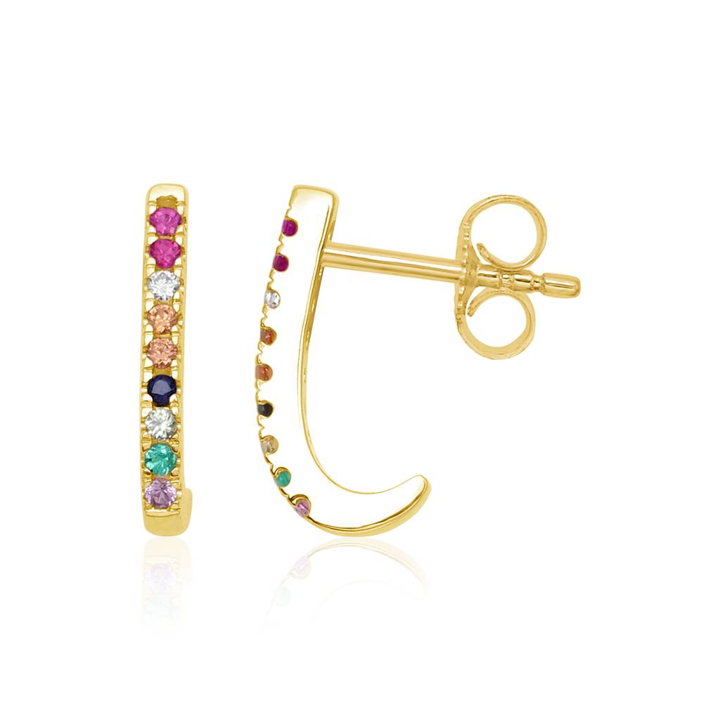 Multicolour Sailboat Stud Earrings : PSE1062MC