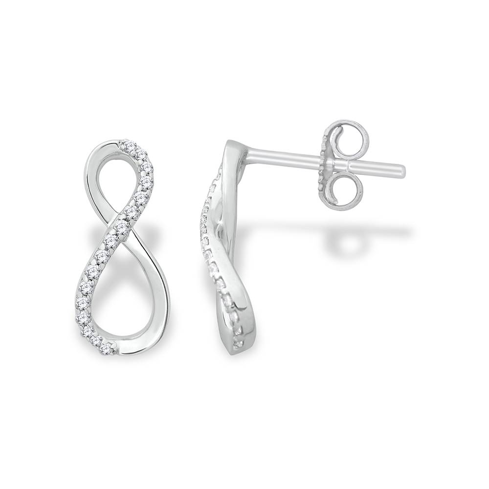 Infinity &Beyond Diamond Stud Earrings : PSE128