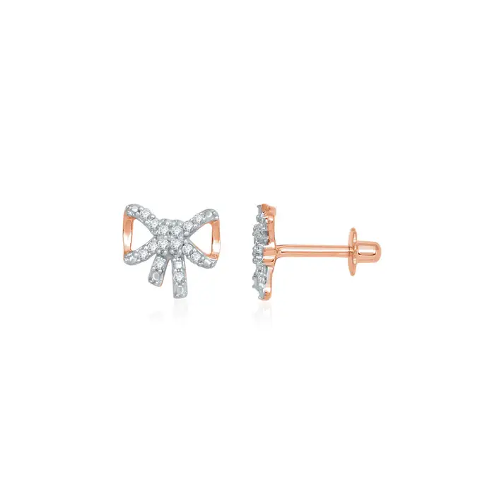 Mini Mivraa Dainty Bow Earrings : PSE1424