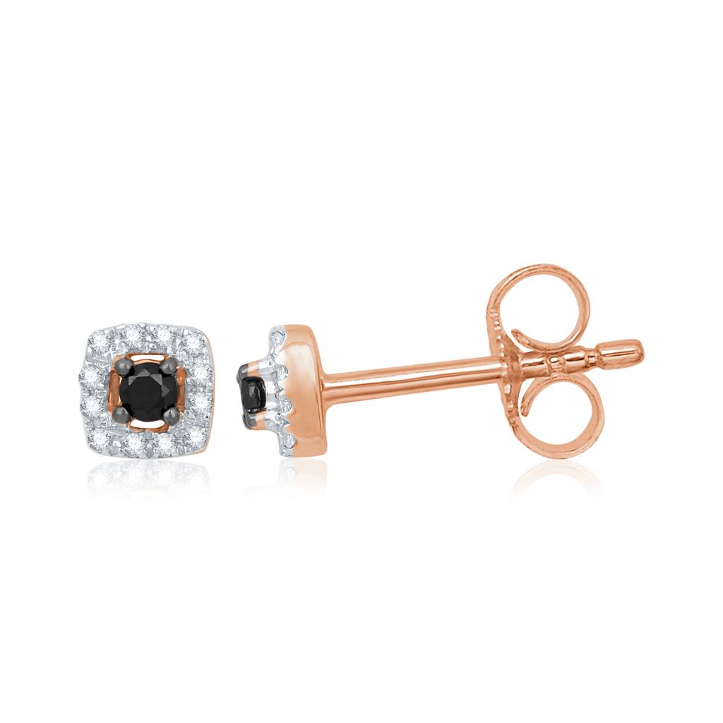 Midnight Sparkle Diamond Stud Earrings : PSE210BD