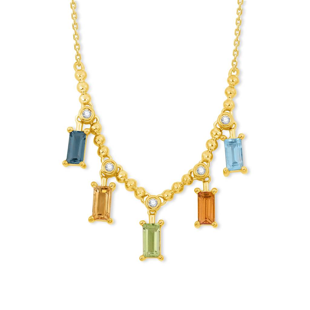 Envelop Of Colours Gemstones Necklace : NK108MC