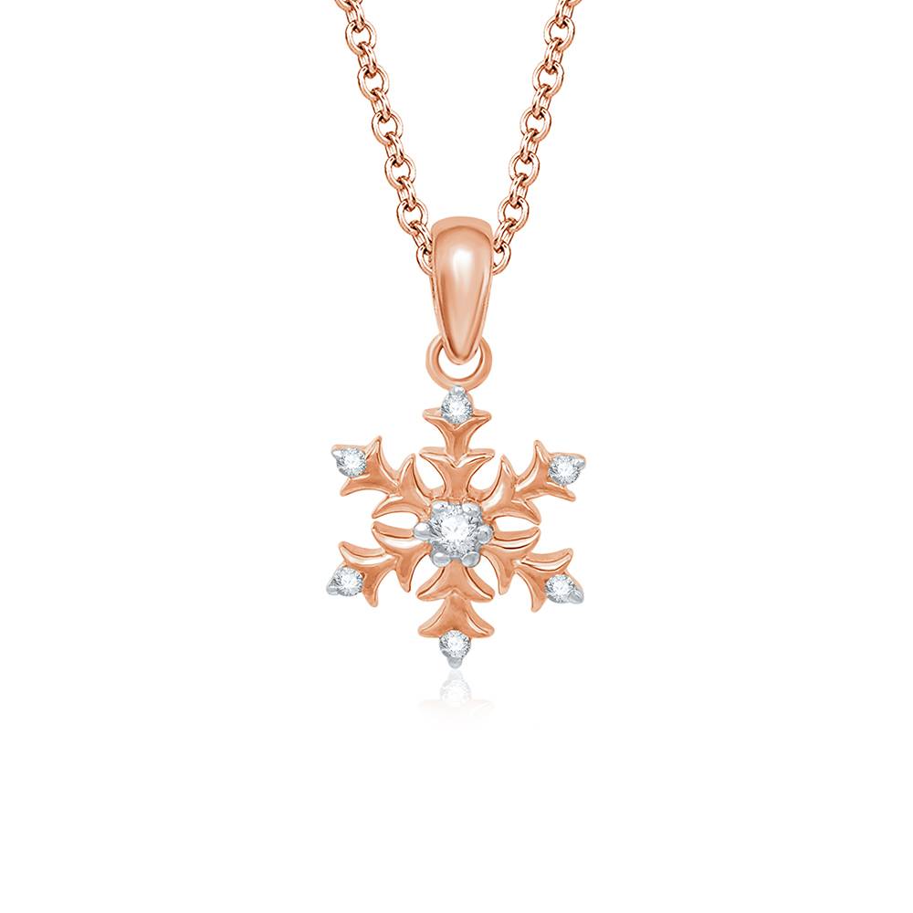 Snowflake Gold Diamond Pendant : P1380