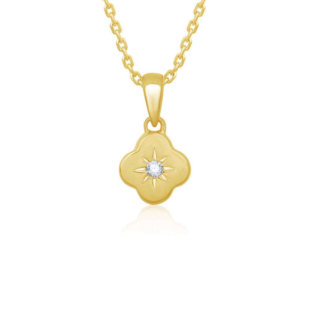Four Leaf Clover Diamond Pendant : P1460