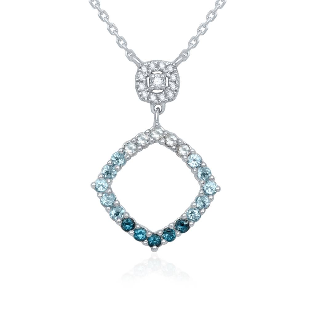 Blue Celestial Rhombus Topaz Necklace : P1973MC