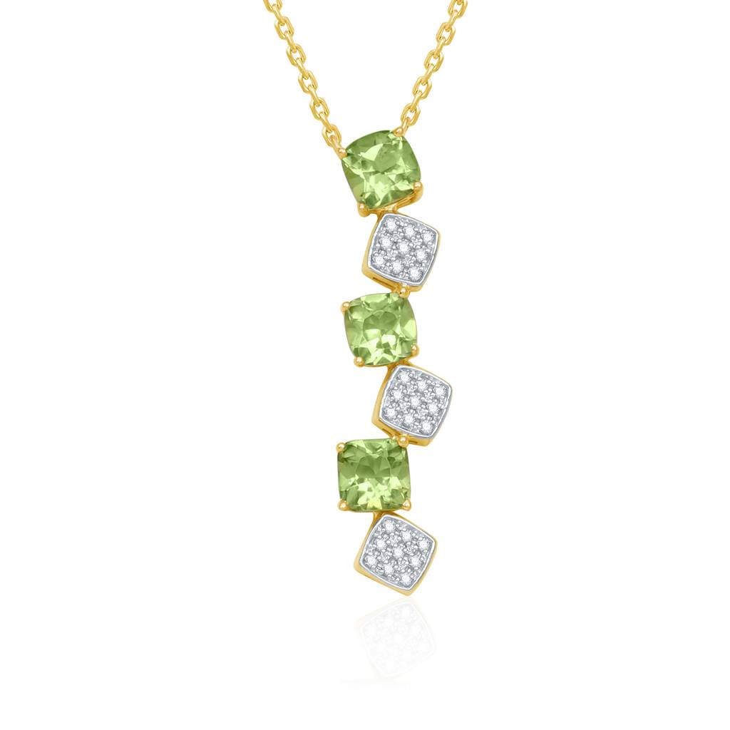 Abstract Blocks Peridot Pendant : P2131PD