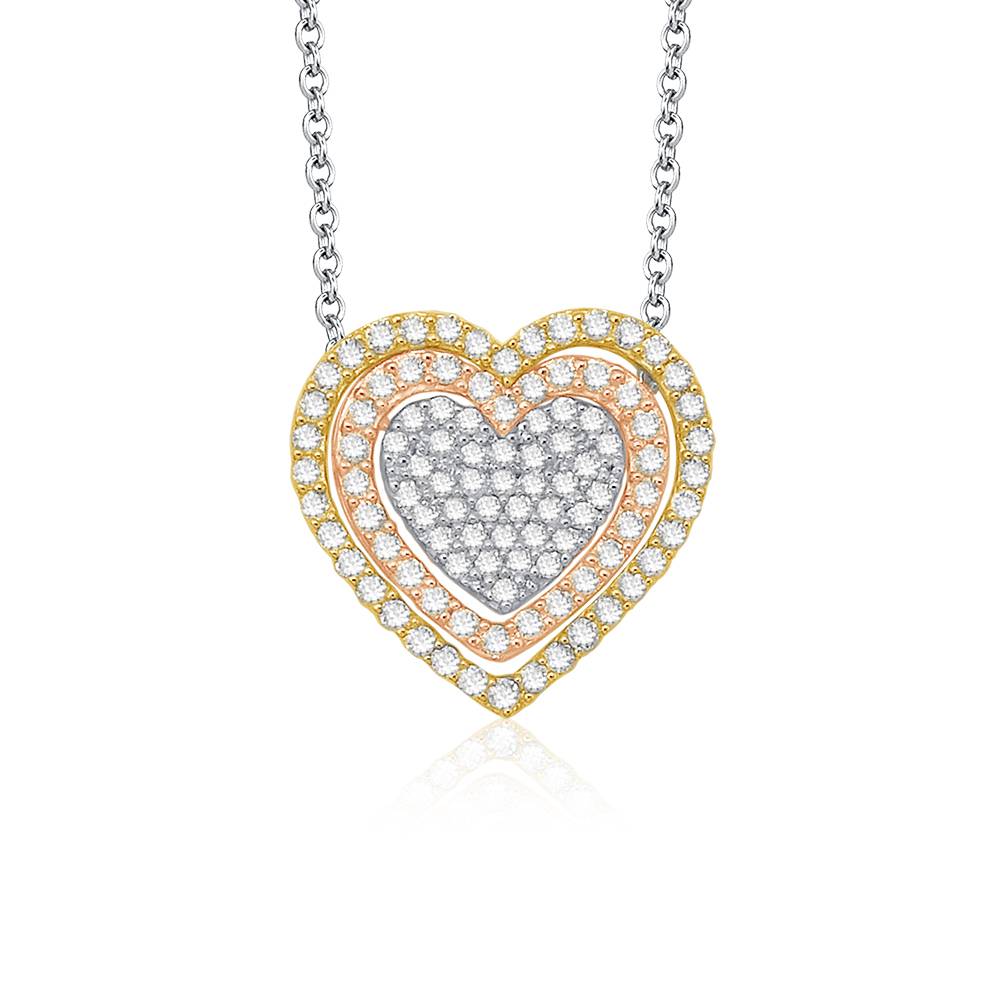 Hearts Of Illusion Diamond Pendant : P919