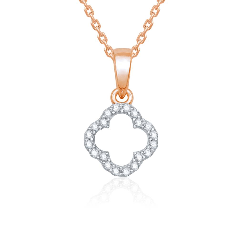Lucky Clover Gold Diamond Pendant : PSP1049