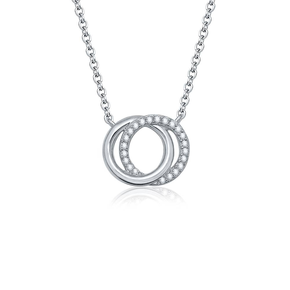 Intertwined Circles Diamond Necklace. : PSP708