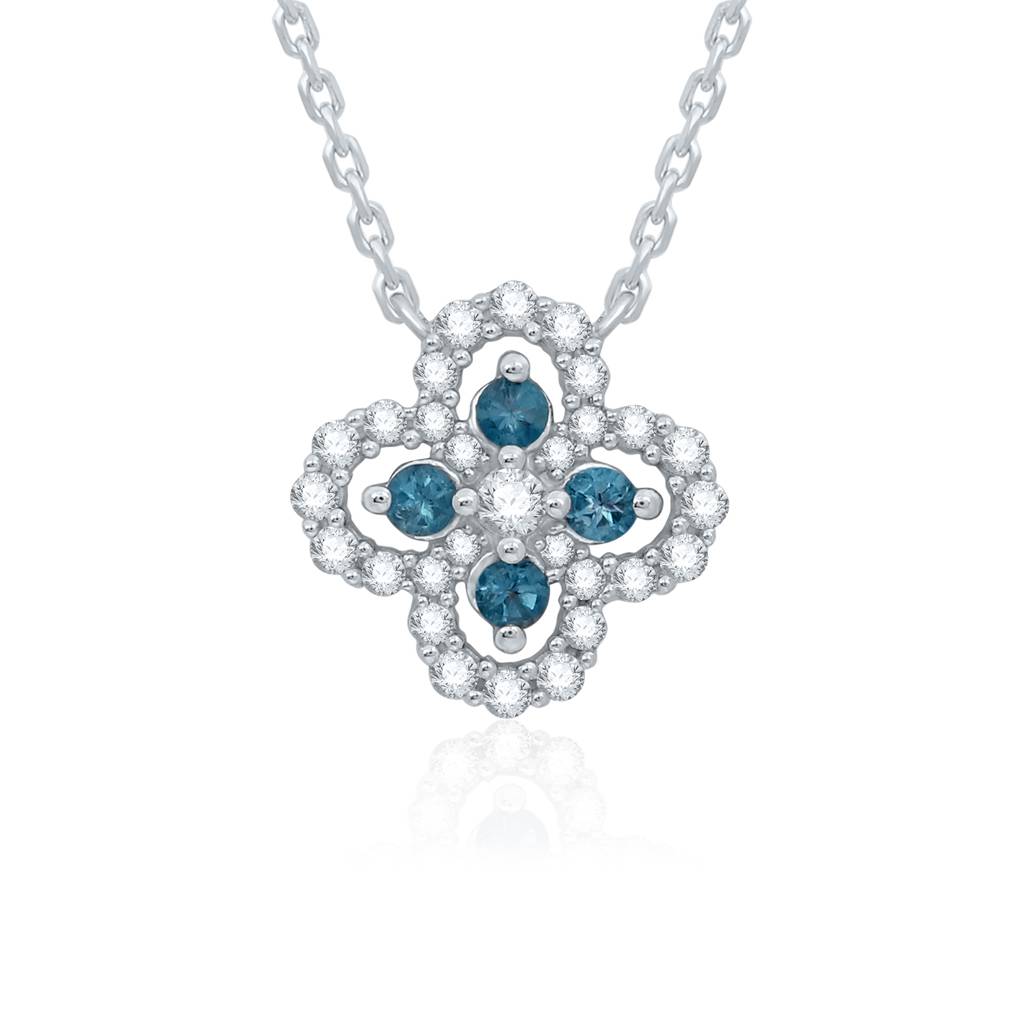 Four Leaf London Blue Diamond Necklace : PSP898LBT