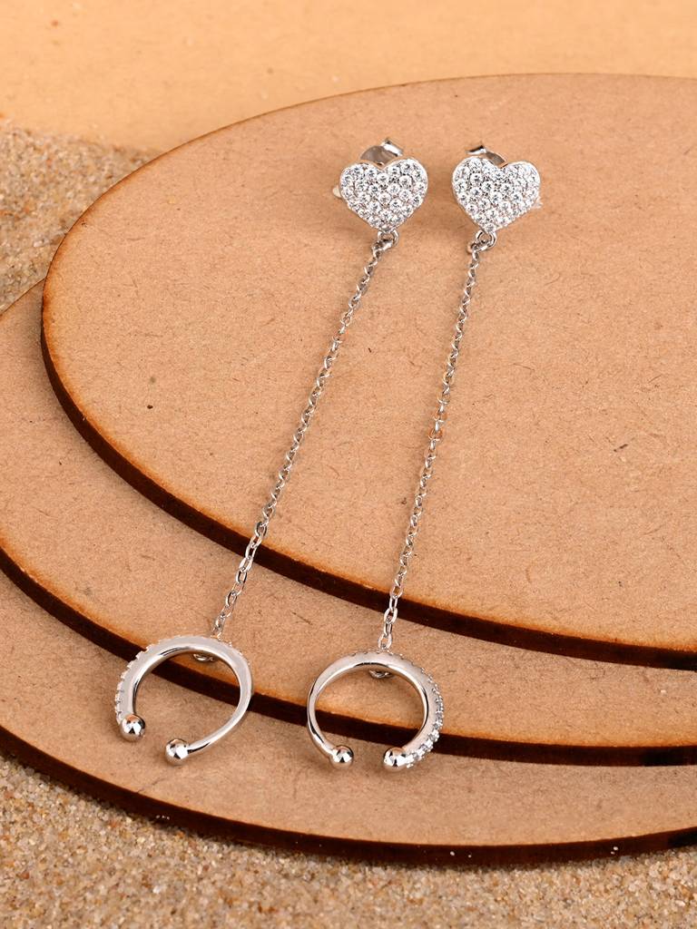 Heart Chain Cuff Earring : DQER329