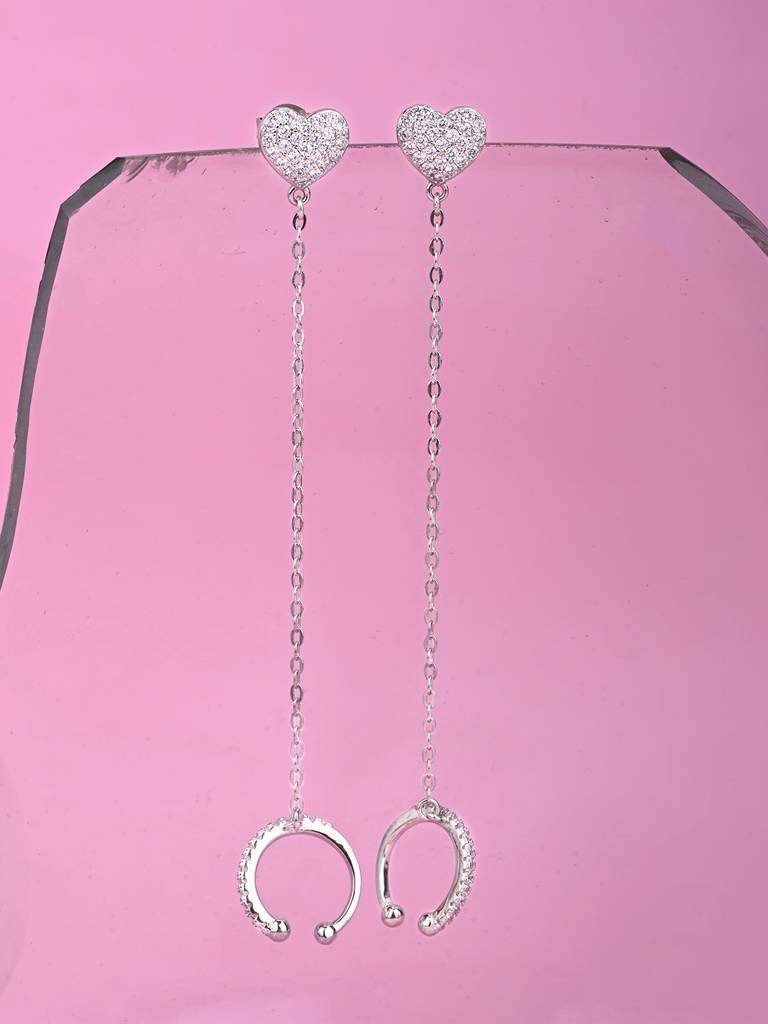 Heart Chain Cuff Earring : DQER329