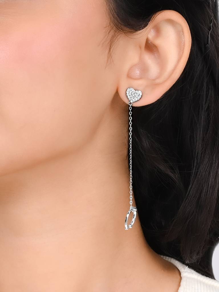 Heart Chain Cuff Earring : DQER329