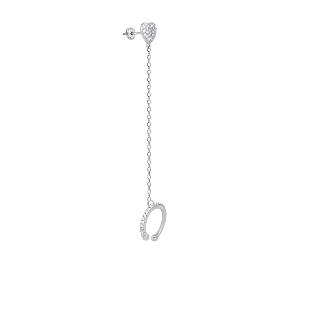 Heart Chain Cuff Earring : DQER329
