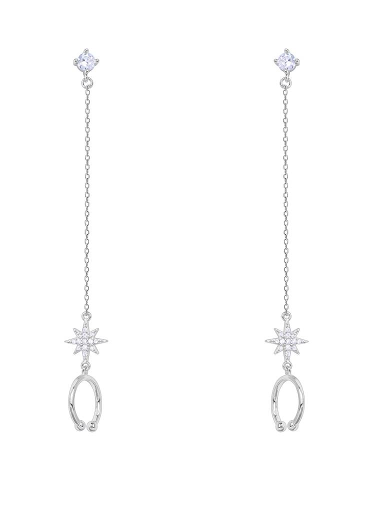 Celestial Chain Cuff Earrings : DRER333