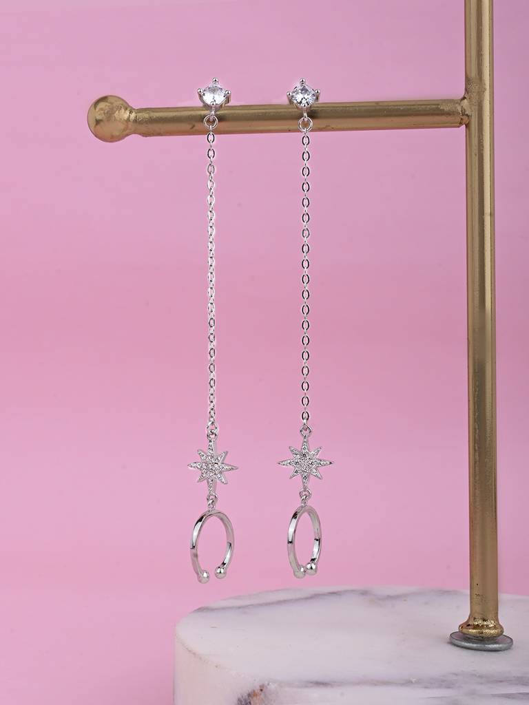 Celestial Chain Cuff Earrings : DRER333