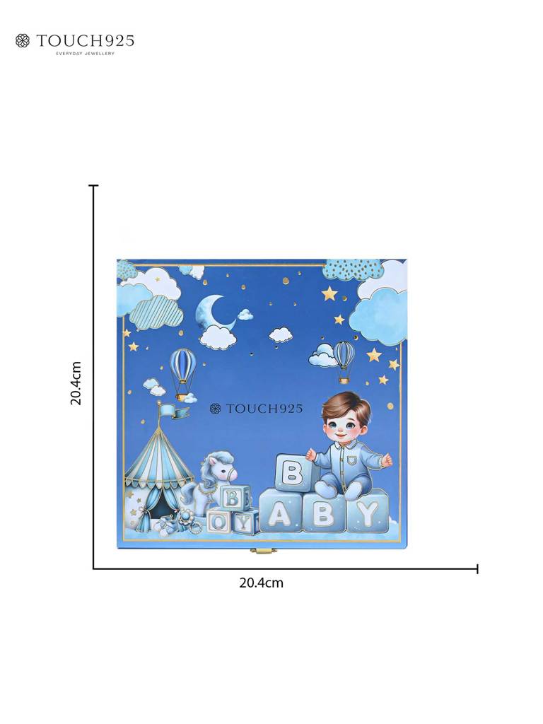 999 Silver Musical Baby Boy Coin Box (5 Coins) : DS13