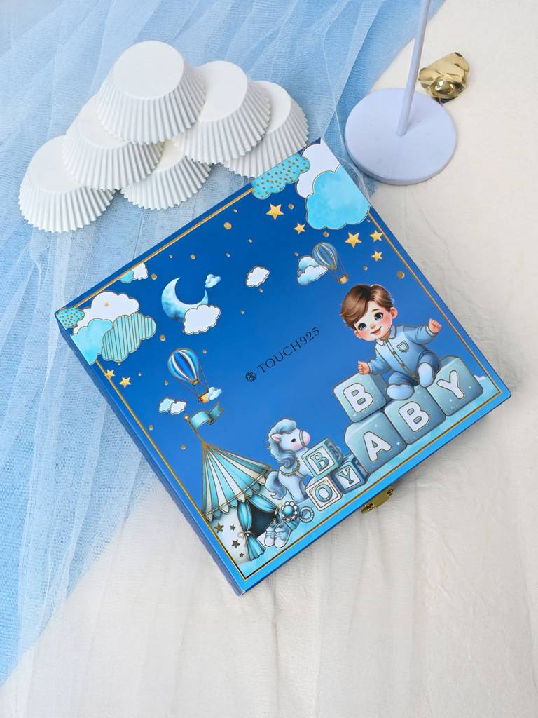 999 Silver Musical Baby Boy Coin Box (5 Coins) : DS13