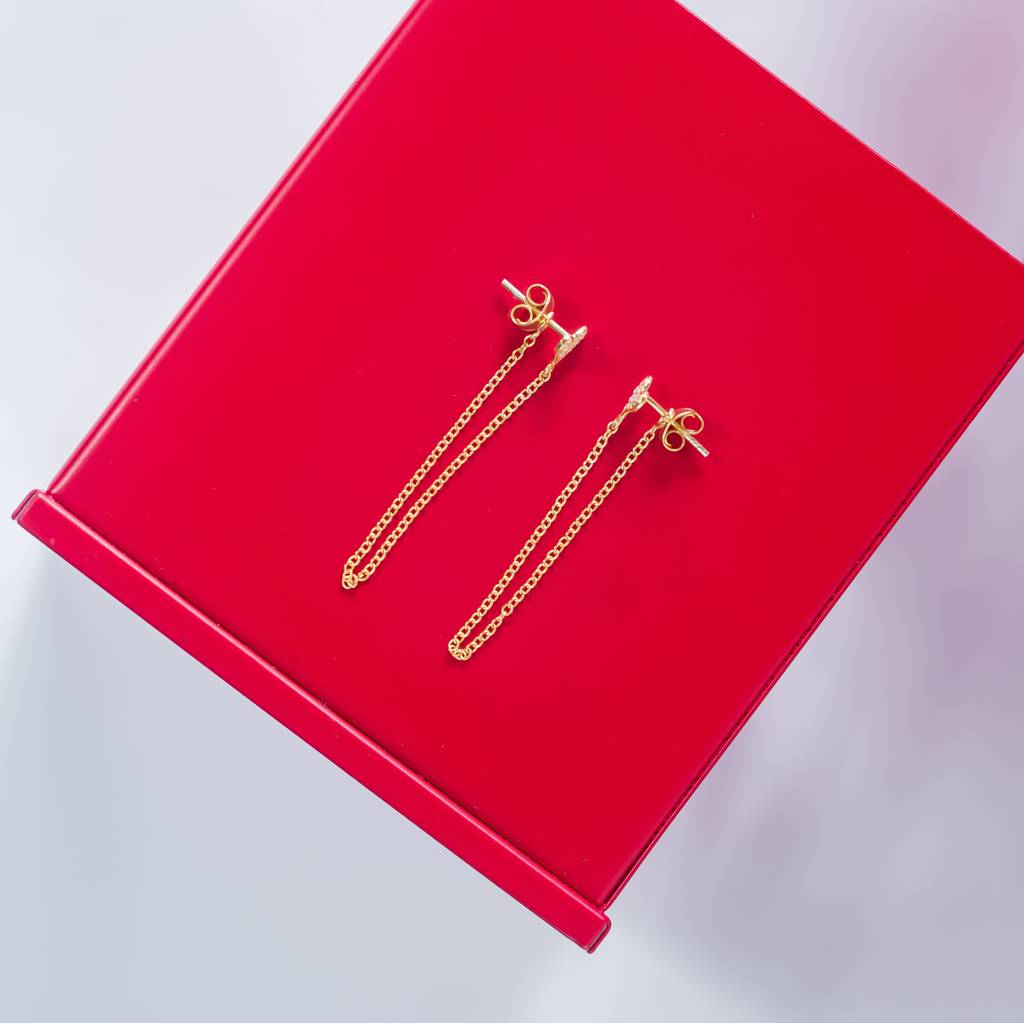 Heart Stud With Chain : heartstudwithchain